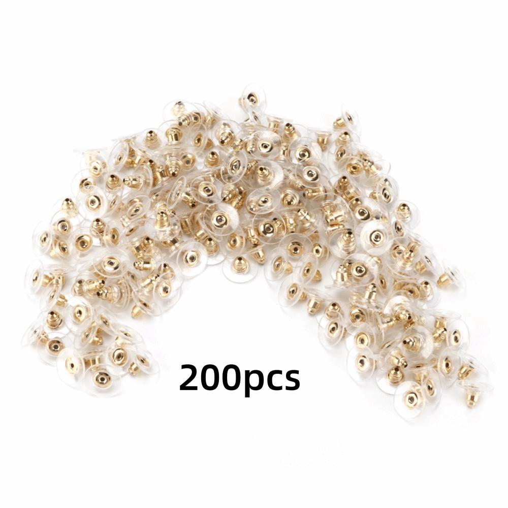 200pcs Soft Earring Stoppers Transparent Earring Backings Bullet Clutch Earring Backs Studs Hoops