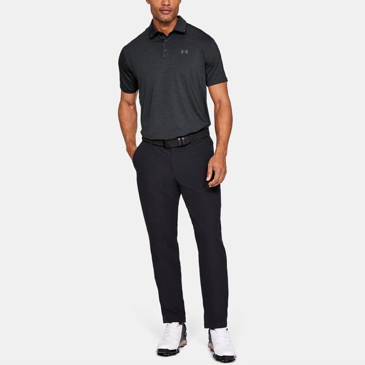 Under Armour Playoff Golf Polo Shirt, Loose Fit With Logo Men Tops Black 1327037-001
