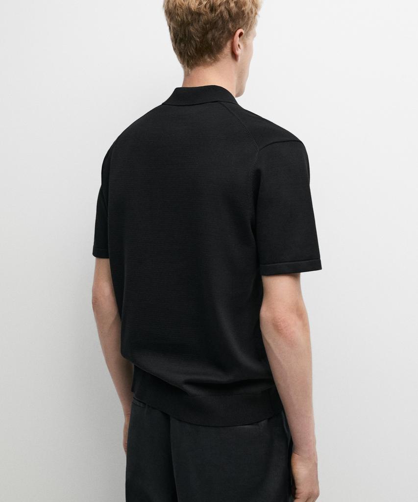 Masimodutti 100% Cotton Short Sleeve Polo Shirt