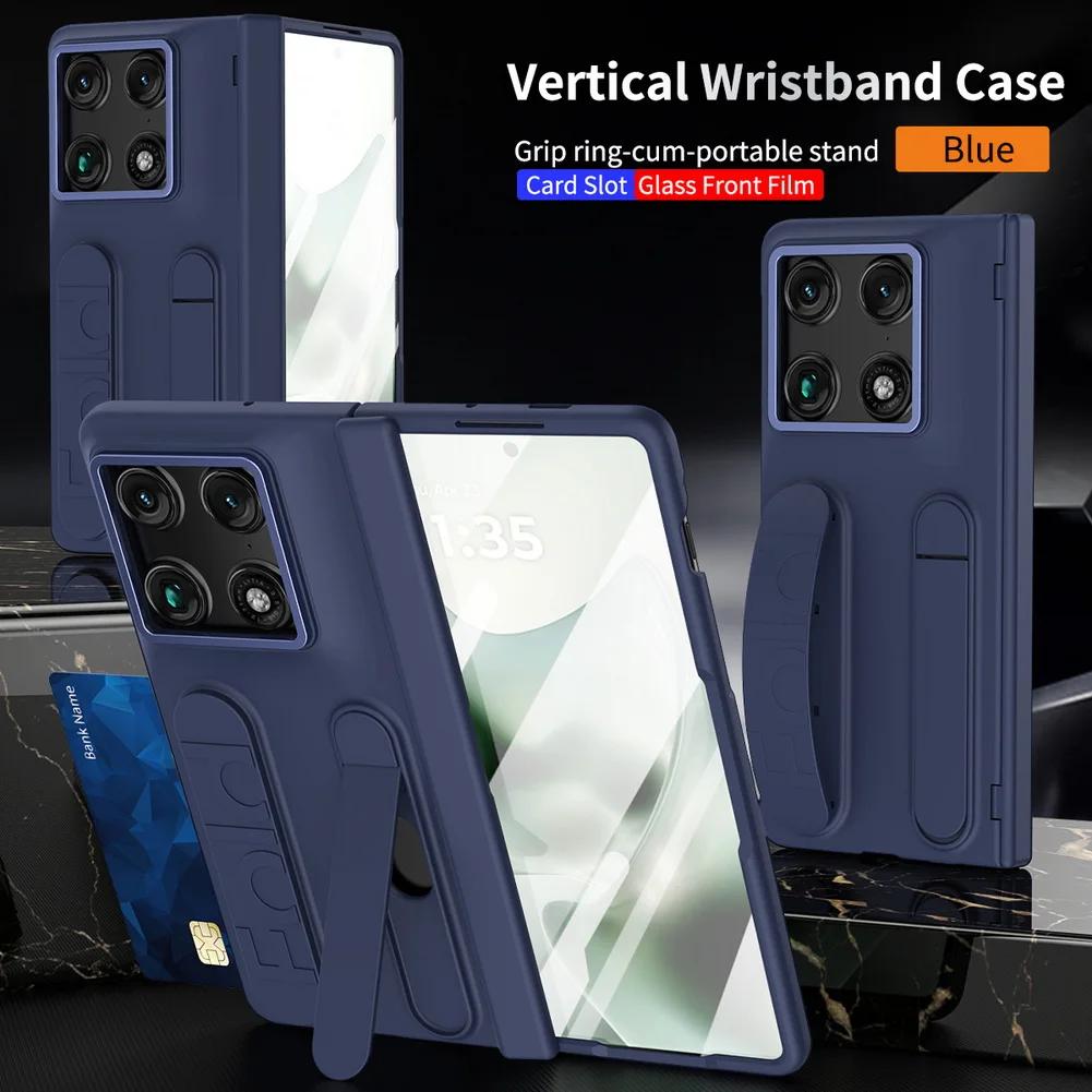 With Credit Card Slot Multifunctional Kickstand Wrist Strap Folding Case For Motorola Razr Fold Moto Razr Fold Protective Cover