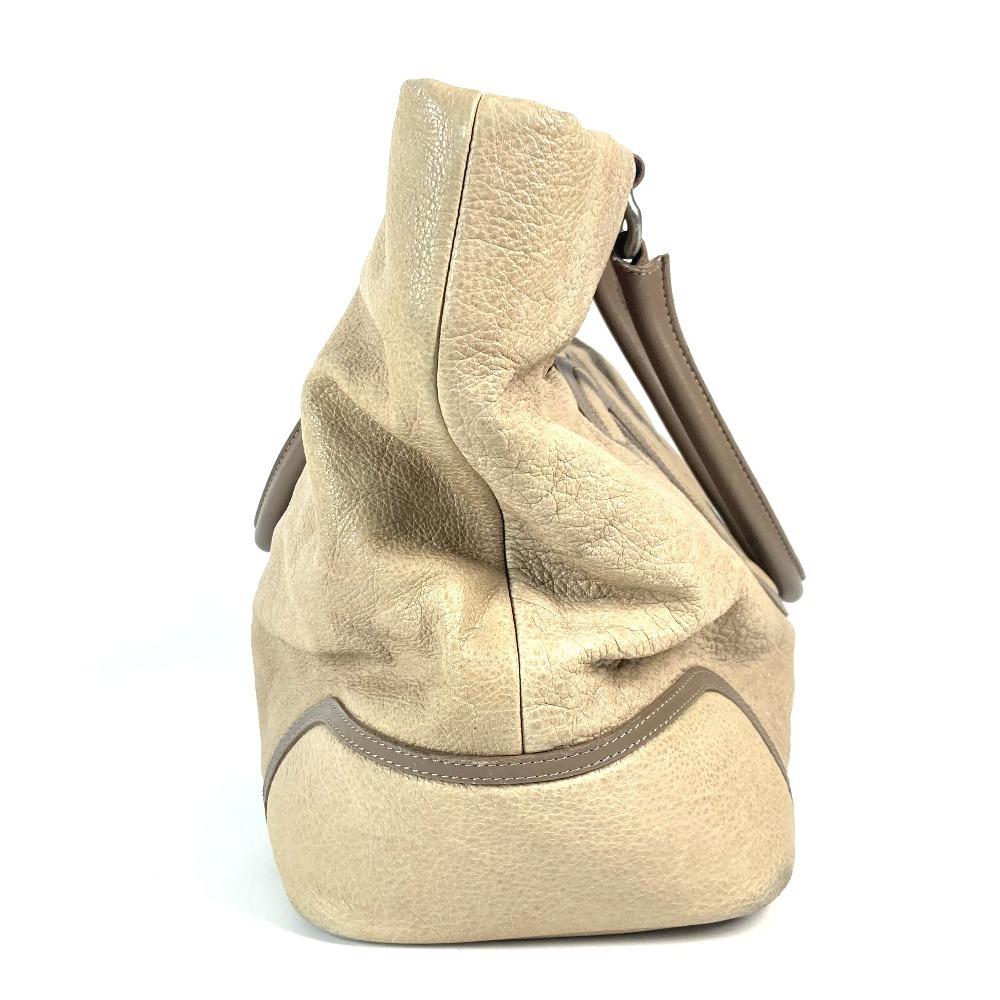 CHANEL Decacoco CC logo Bag Shoulder Bag Tote Bag Leather Beige