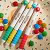 4-teiliges Candy-Gelstift-Set, süße Regenbogen-Milchschokolade, 0,5 mm Kugelschreiber, schnelltrocknende schwarze Tinte zum Schreiben