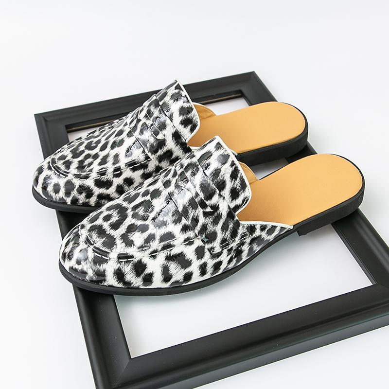 Fashion Stylish Personality Men's Muller Shoes Loafers Classic Casual Leather Shoes Comfort Slip-on Slippers Street Style Male Half Drag