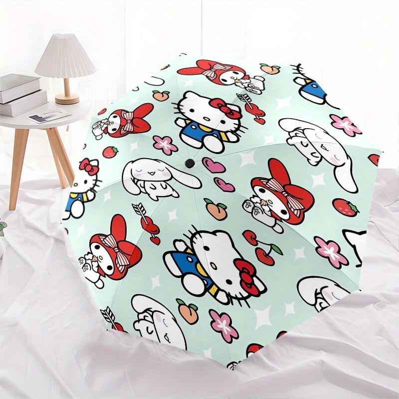 Hello Kitty,My Melody Automatic Umbrella-Foldable, Durable 8-Bone Design, Compact and Stylish, Great for Camping, Halloween, Christmas, Moth