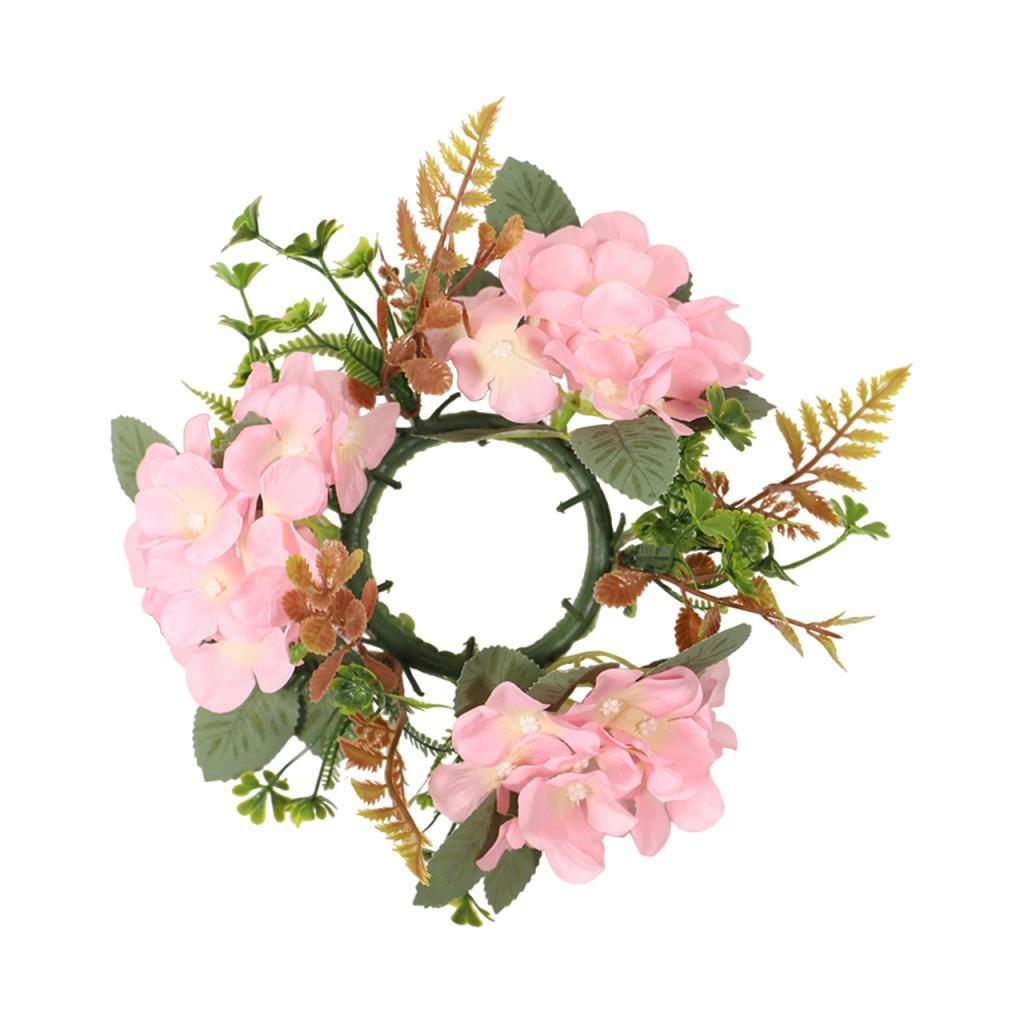 

Christmas Candle Garland Festive Holiday Wedding Tabletop Decorative Creative Xmas Candle Holder Wreath Candle Circle Wreath