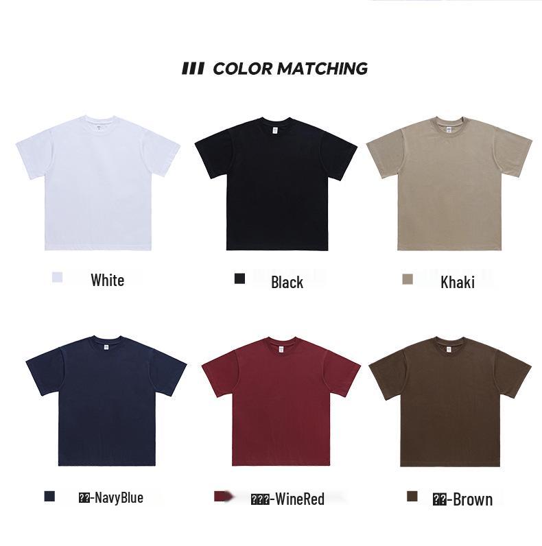 300G Oversized Heavyweight US Crew Neck Short Sleeve Pure Cotton T-Shirt