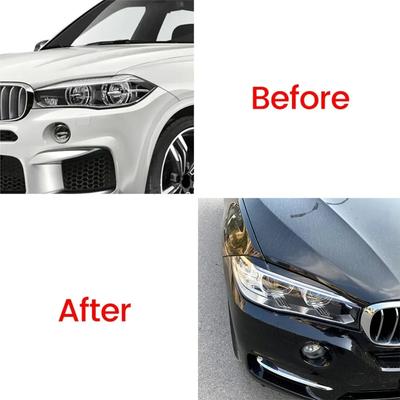 Pair Headlight Eyebrow Eyelid for BMW X5 X6 F15 F16 F85 F86 2014-2018 F15  Head Lamp Decoration Protection Accessories