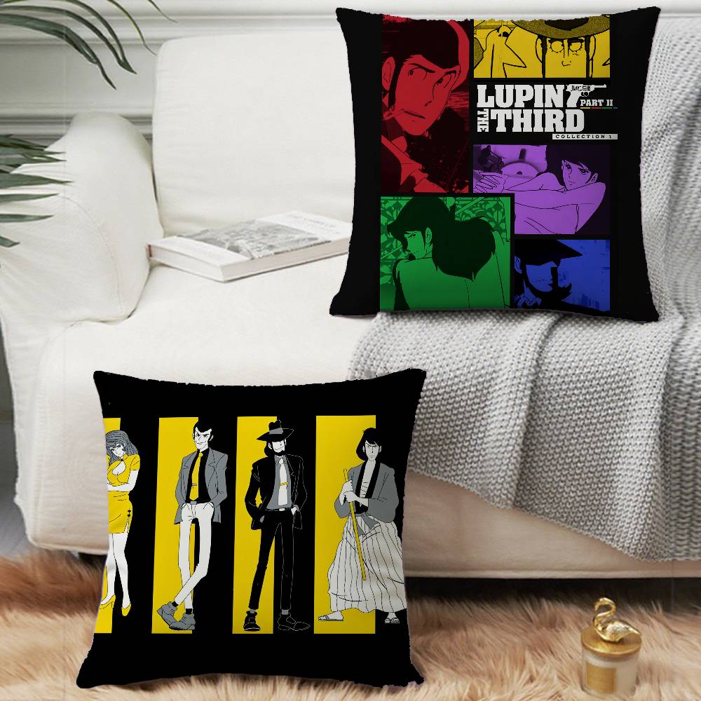 A-Arsène Lupin III Kissenbezug Sofa Dekorativ Zuhause Doppelseitiger Druck Kurzer Plüsch Kissen Kissenbezug Weihnachtsgeschenk