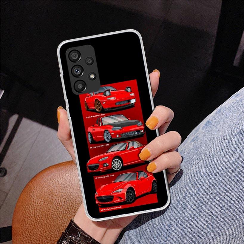 JDM Car MX5 Cute Phone Case For Samsung Galaxy A52 A32 A22 A12 A51 A31 A50S A30S A20S A10S Note 20 Ultra 10 Plus S10 A72 A71 Gal