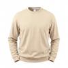 Autumn Winter Men Solid Color Crew Neck Sweatshirt Long Sleeve Loose Casual Daily Outdoor Pullover Sweatwear