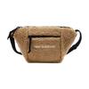 Fashion Solid Color Lamb Fleece Shoulder Crossbody Waist Bag Unisex Bags White WT-JABL1732