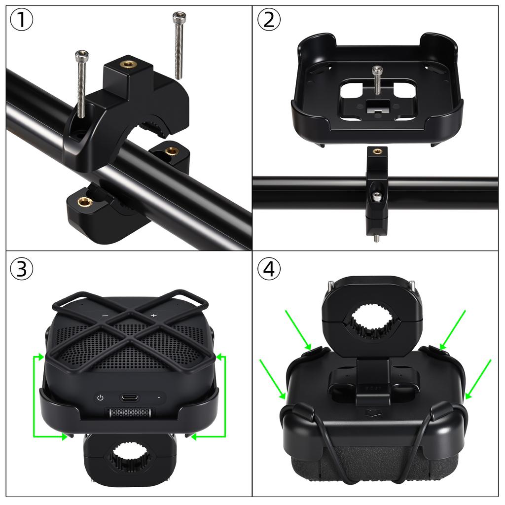 Bike Motocycle Mount Bracket Holder for Bose SoundLink Micro 2 Outdoor Accessories Universal Handlebar Mounted Speaker Bracket