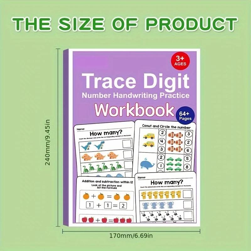 Math Fill-In-The-Blank Workbook For Toddlers, Early Education Logic Thinking Training, Fun Math Pattern Recognition Practice Boo