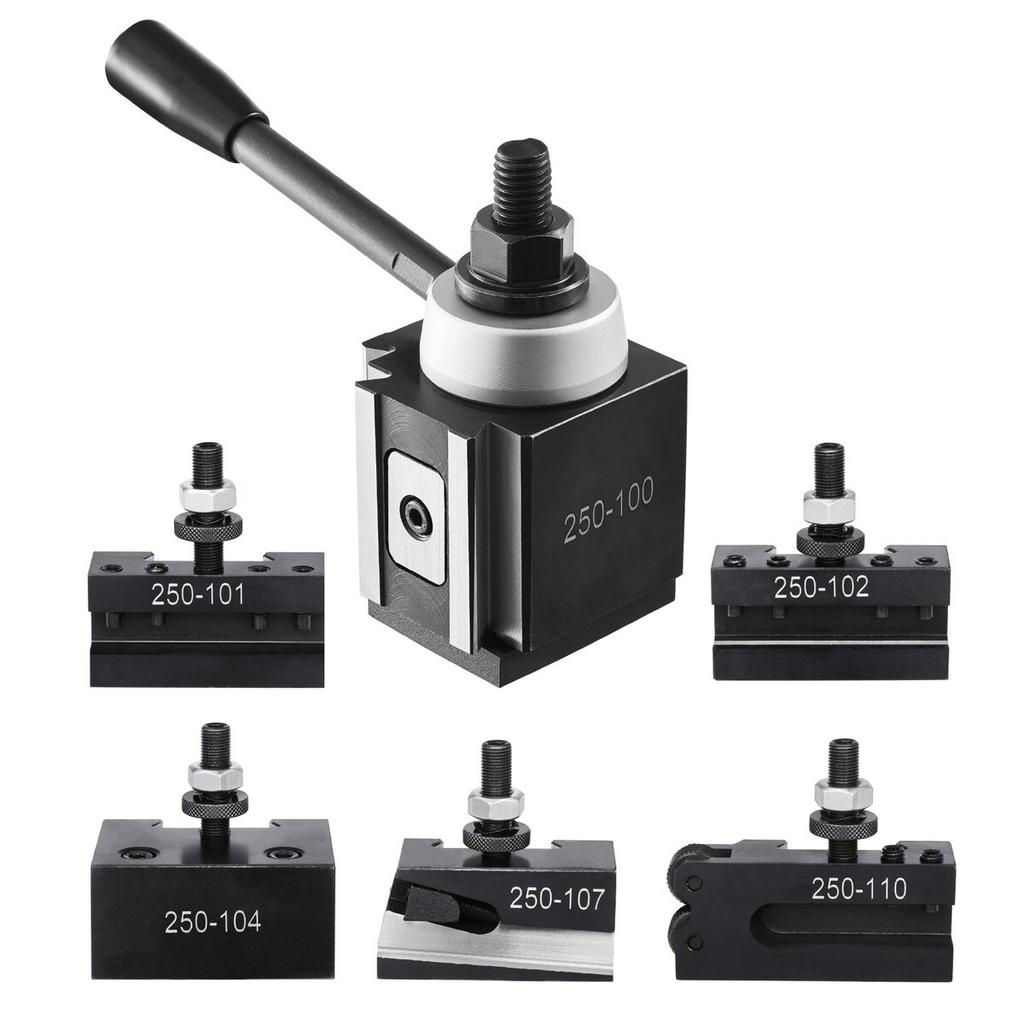 Quick Change Tool Post Set 6 Pcs Lathe Tool Holders for 6"-12" Mini Lathe