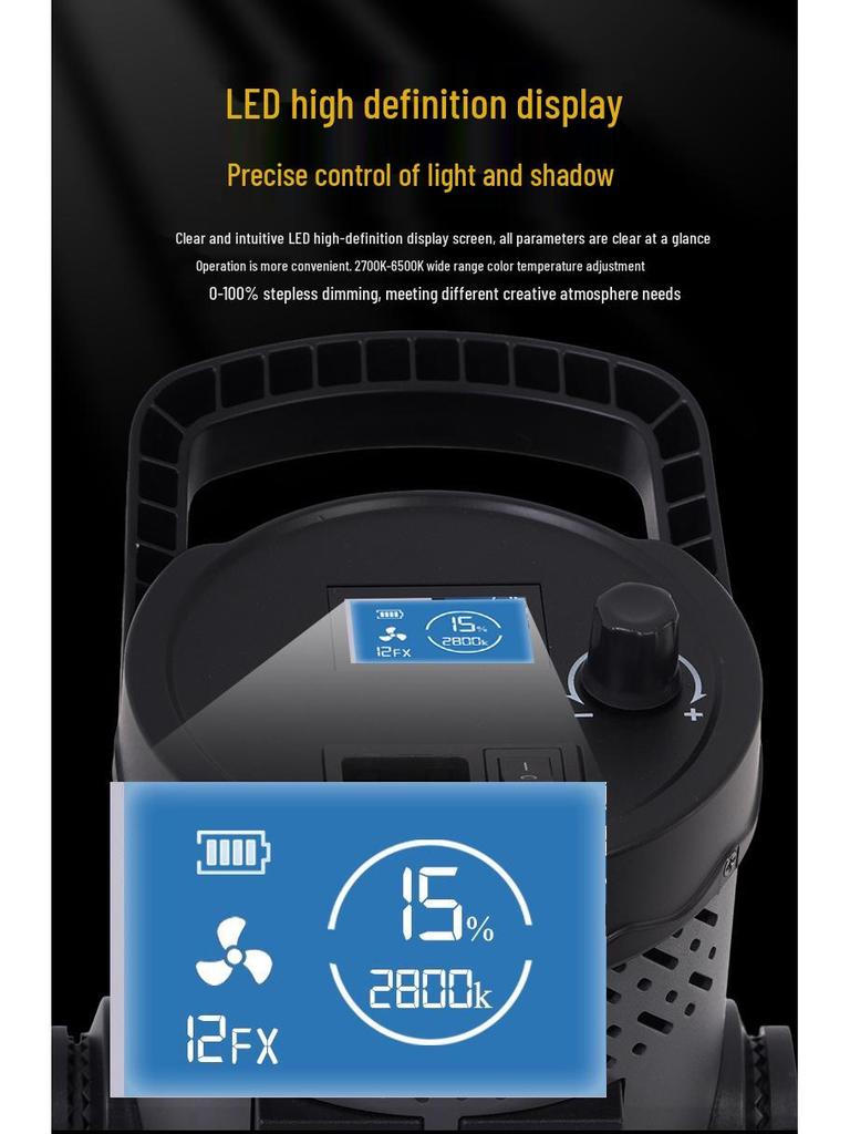 300W LED Adjustable Photography Light for Studio & Live Streaming