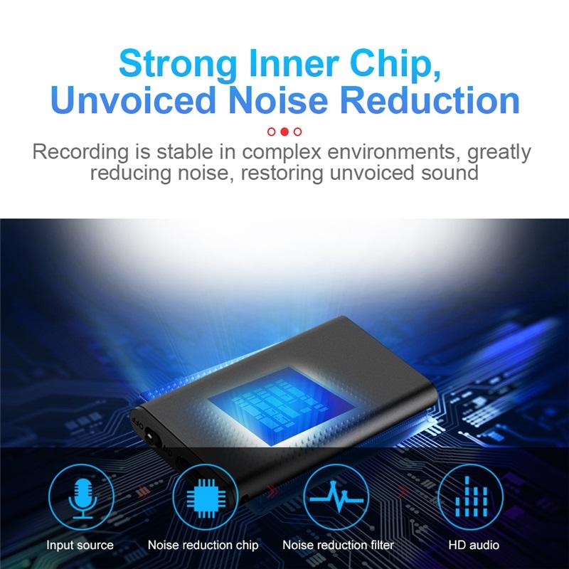 4-64GB Compact Digital Voice Recorder - Miniature Voice Portable Voice-Activated Recorder with Noise Reduction Function and MP3 Player