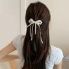 Elegante Perlen Schleifen Haarspange für Damen Kopfschmuck Mode Haarnadel Haarteile Accessoire Geeignet für verschiedene Anlässe