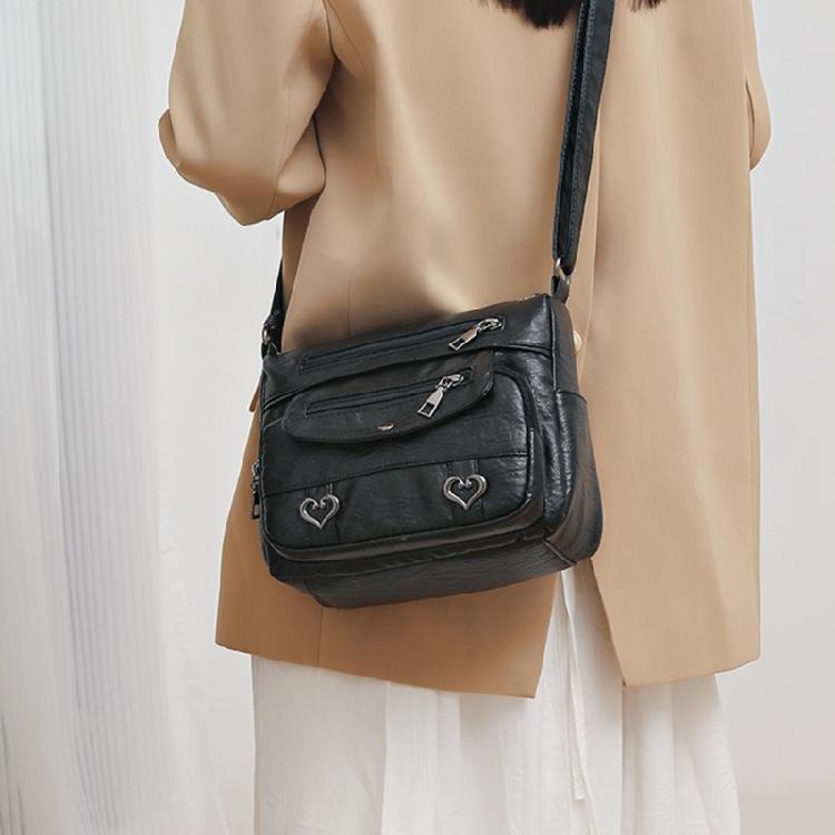 Shoulder Bag with Vintage Charm Practical & Fashionable Bag for Work or School