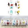 500Pcs/Roll Grassland Animals Dinosaur Planet Stickers 2.5cm/1.0inch Graffiti Game Art Labels Learning Rewards Adorn Gifts