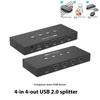 USB2.0 Switcher Selector 4 Computers Sharing 4 USB Devices Switcher Hub Adapter for Keyboard Mouse Printer Scanner