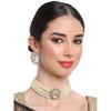 Fashion 18k Gold Plated Latest Stylish Fancy Choker Traditional Pearl Necklace Jewellery Set for Women