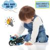 1/14 Kawasaki Miami Motorcycle Toy, with Light and Music Toys Motorcycle Diecast Models, Toy Motorcycles for Boys, Toy Motorcycle for Kids 3-9