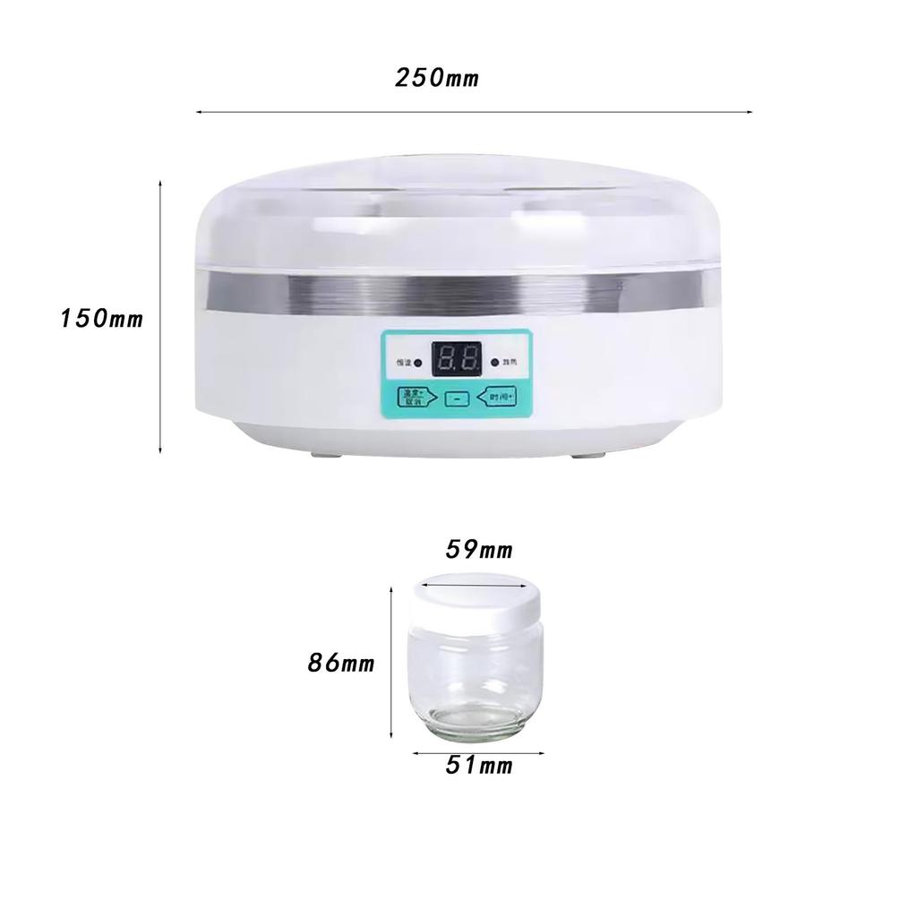 Yogurt Maker with 7 Glass Cups Automatic Makers for Cafe Kitchen Home