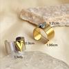 New Design Gold Copper Color Two Tone Metal Heart Stainless Steel Rings For Women Men Trendy Jewelry Valentine'S Day Gifts