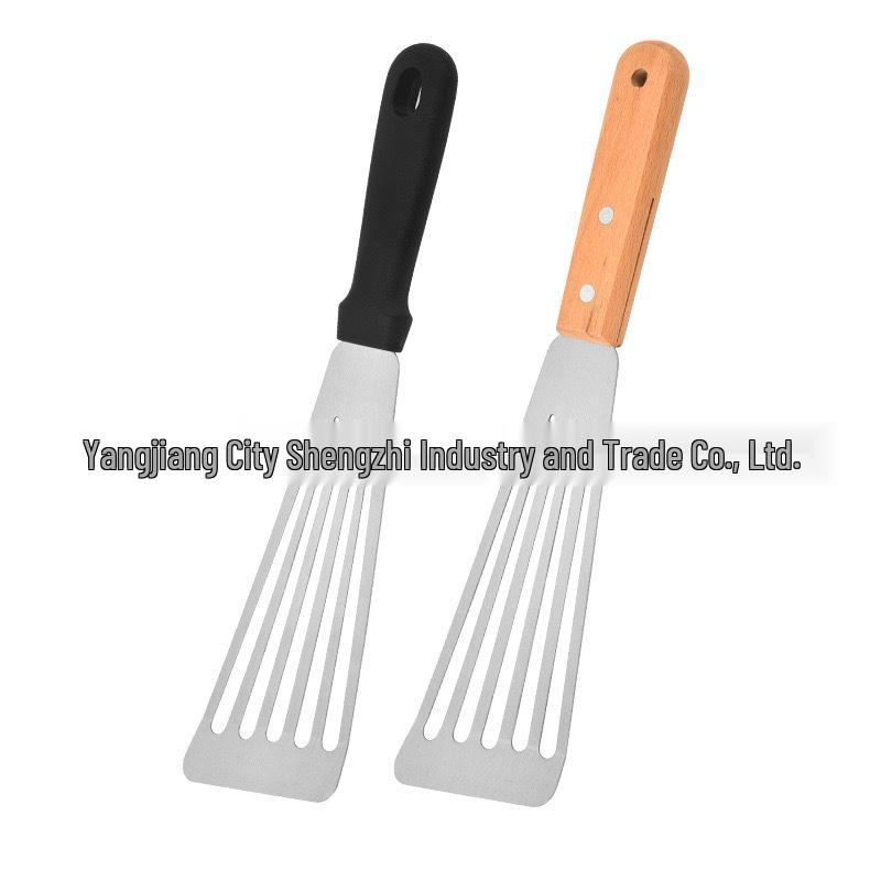 Stainless Steel Fish & Steak Frying Spatula - Slotted, Butterfly Design for Cooking.
