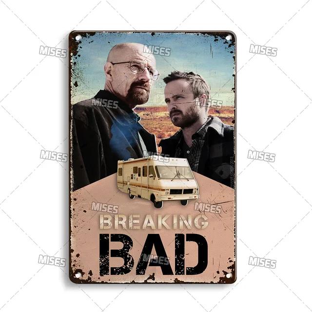 Breaking Bad Classic TV Show Metal Plate Retro Metal Poster for Bar Club Home Studio Wall Decor MISES Vintage Tin Sign