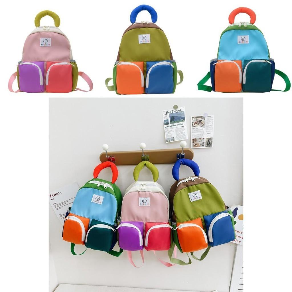Trendy Lightweight Children's Backpack In Blue Pink And Green For Kindergarten Students