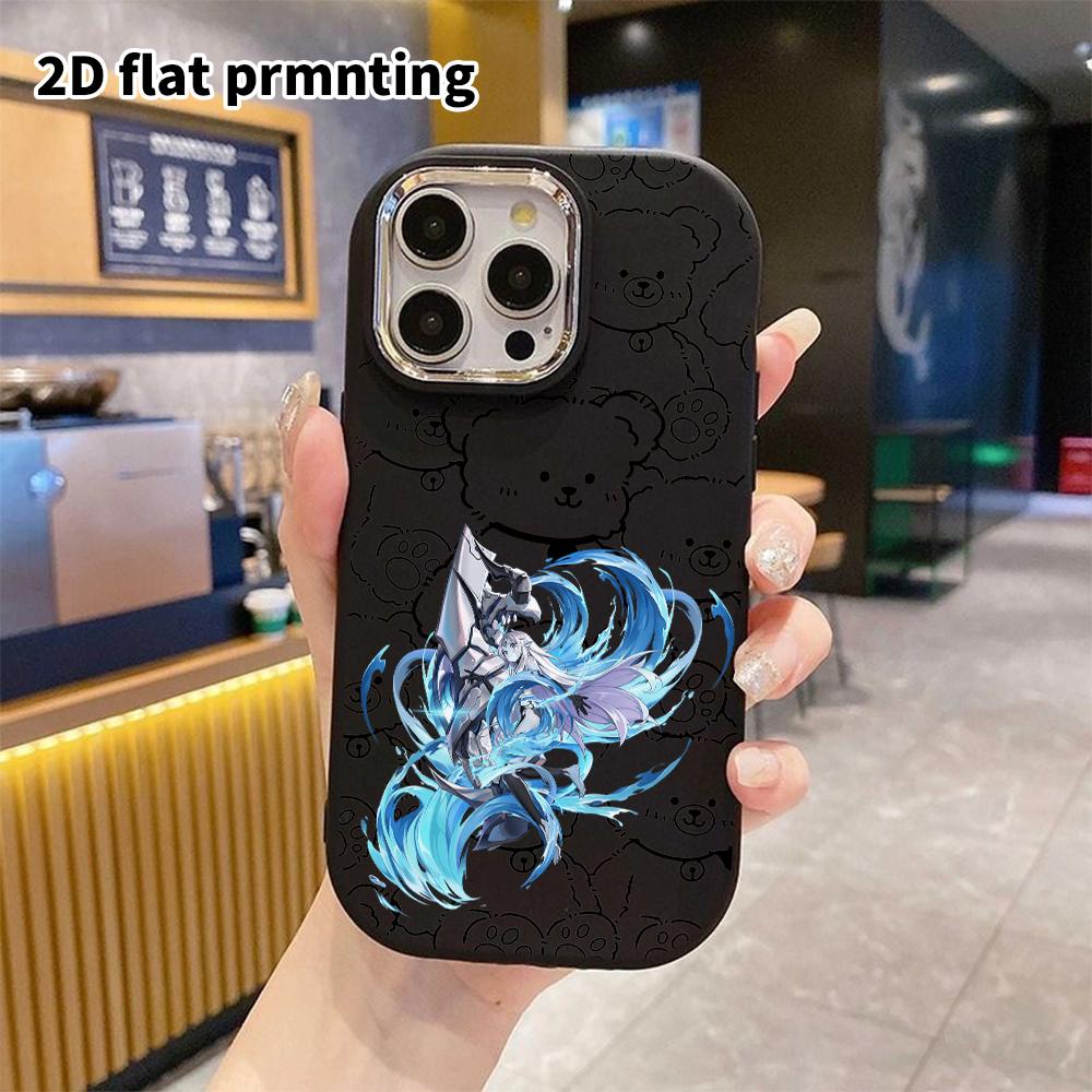 Phone Case: 2D Flat Design Suitable for iPhone 18 17 16 15 14 13 Pro Protective Case, Couple Style, Water Wave Effect, Christmas and Halloween Gifts