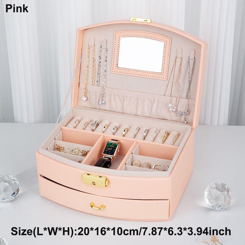 Portable Multi-Functional Home Decoration Storage Box Earring And Jewelry Preservation Box Special Storage Box Fit For Ladies' Item