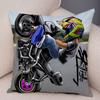 Capa de almofada para esportes radicais, capa decorativa de desenho animado para motocicleta, fronha de poliéster, cor móvel, bicicleta, sofá, casa, carro