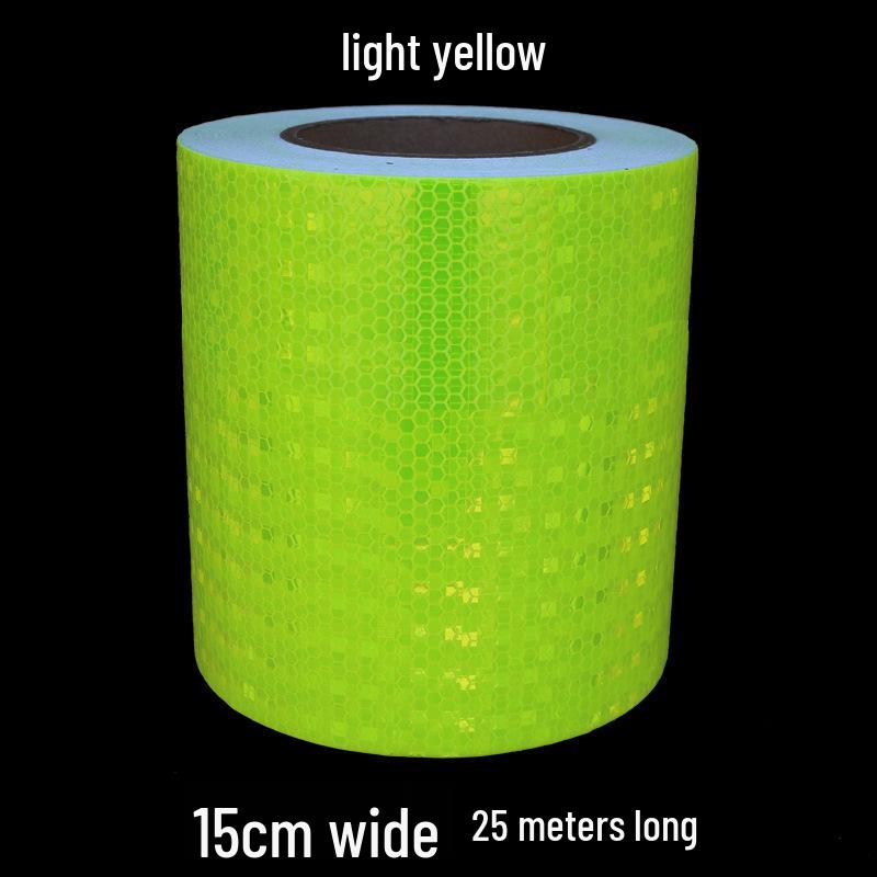 5cm Black Yellow Reflective Honeycomb Arrow Warning Tape Car Sticker