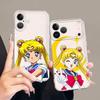Soft Phone Cover Case for iPhone 17 Pro Max XS Max 14 Plus 13 Pro 12 Mini 16 7 8 15 XR 11 Air Anime Sailor Moon