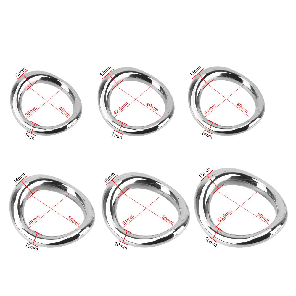 Sex Toys for Men Delay Ejaculation Metal Scrotum Stretcher Erotic Penis Bondage Lock Cock Ring Stainless Steel