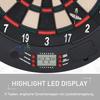 Electronic Dartboard with Voice Announcements English Voice LED Displays 6 Darts 26 Games 185 Variants Dart Machine with Door Dartboard Set for up to