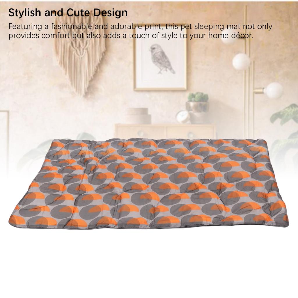 Dog Mat Cute Prints Warm Splash Proof Grime Proof Foldable Dog Bed for Pet Sleeping Outdoor Travel