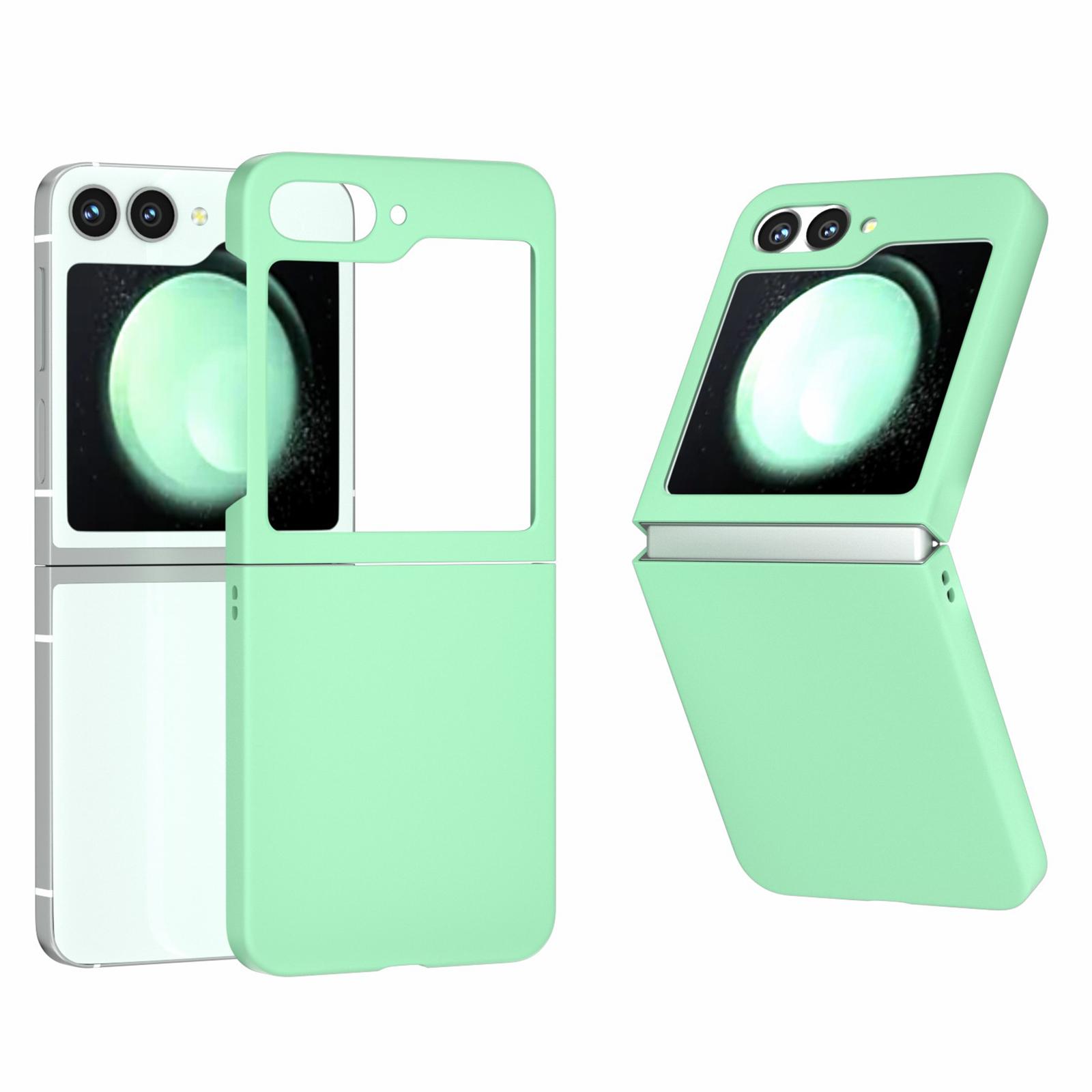 

For Samsung Galaxy Z Flip6 5G Case Skin-feel Hard PC Protective Phone Cover Light Green