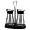 Stainless Steel & Glass Spice Jar Set - Modern Salt & Pepper Shakers