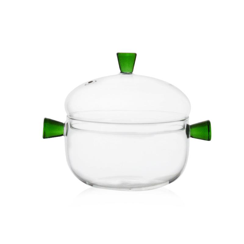 YOMDID Multifunctional Glass Bowl Food Storage Container Fruit Salad Dessert Bowl High Borosilicate Glass Simmer Pot Stew Bowls