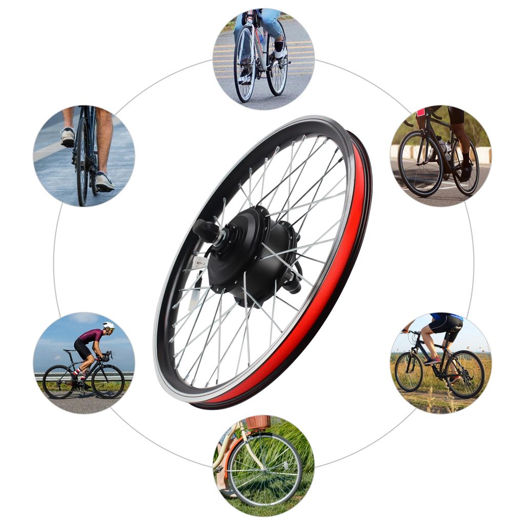 20-inch Bicycle Motor Kit 36V 250W Front Wheel Electric Bike Conversion Kit Hub Motor Riding Kit with LED Display