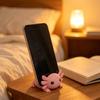 Cute Pink Axolotl Phone Stand With Stable Support Adorable Look For Desk Video Watching Daily Use