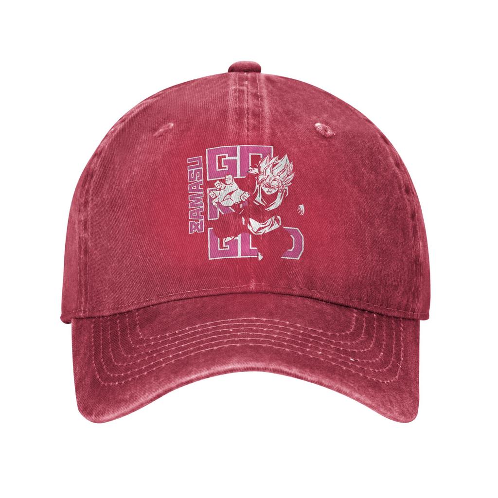 Dragon Ball Black Goku Baseball Caps Retro Distressed Denim Headwear for Men Women Outdoor Summer Adjustable Fit Hats Cap