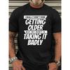 European Sizes Breathable Polyester Plus Size Graphic Tee - Casual Round Neck T-Shirt, Machine Washable