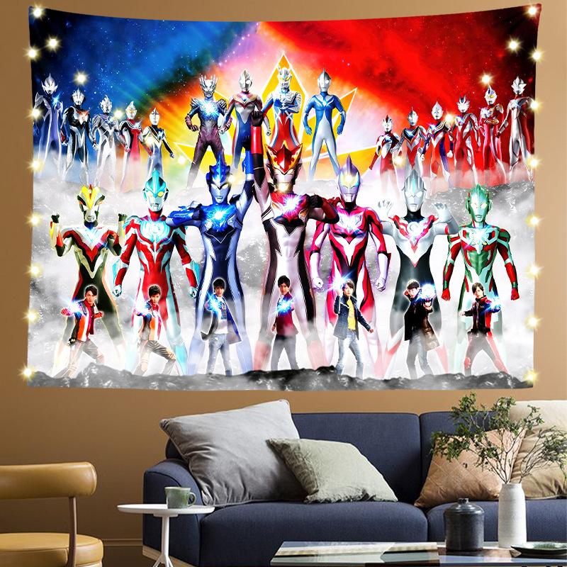 Ultraman Cartoon Wall Hanging for Children's Room Decoration Background Cloth
