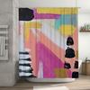 Colorful Brush Strokes Shower Curtain Modern Bathroom Decor For Home Improvement Projects