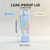 1PC Mental Health Color Letter Print 750ml Color Plastic Sports Water Bottle Leakproof Flip Straw Lid Suitable for Sports Office Home Use