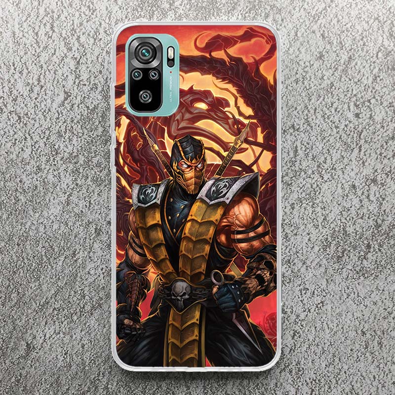 Mortal Kombat Phone Case For Xiaomi Redmi Note 14 13 12S 12 10 10S 11 11S 11E Pro Plus 11T 14Pro Soft Silicone Shell Note 13 12S